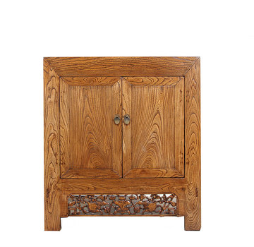 Yajutang Antike chinesische Kommode 2 Türen braun