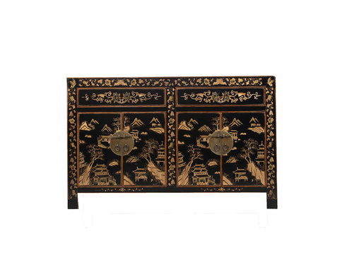 Yajutang sideboard hand gilt painting landscape