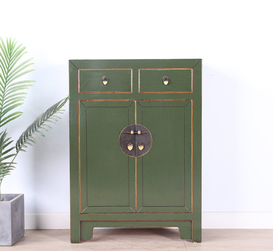 Chinese chest of drawers Oriental / Asian style  olive-green