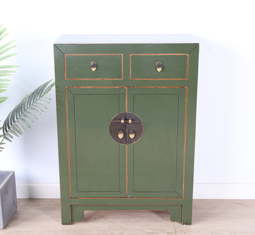 Chinese chest of drawers Oriental / Asian style  olive-green
