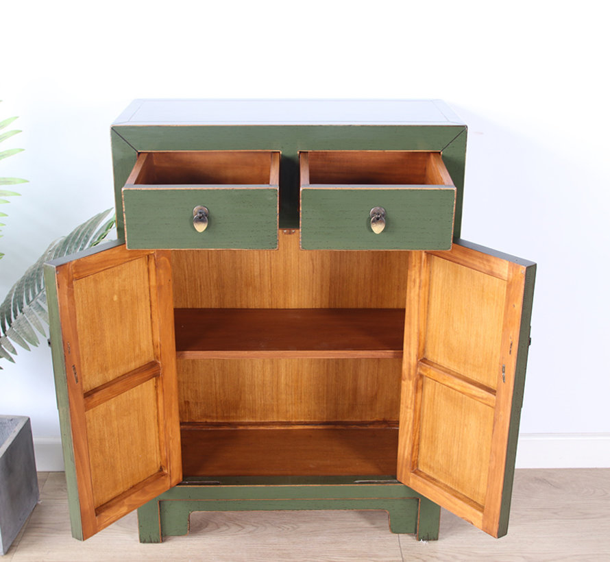 Chinese chest of drawers Oriental / Asian style  olive-green