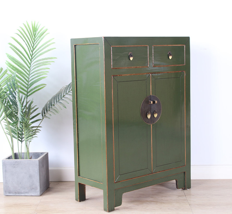 Chinese chest of drawers Oriental / Asian style  olive-green