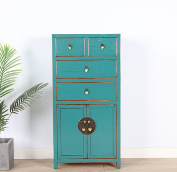 Yajutang Chinese chest of drawers turquoise RAL5018