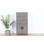 chinesische Kommode Sideboard 4 Schubladen 2 Türen grau  RAL7005