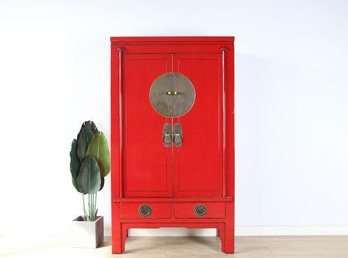 Yajutang Chinese wedding cabinet 2 red