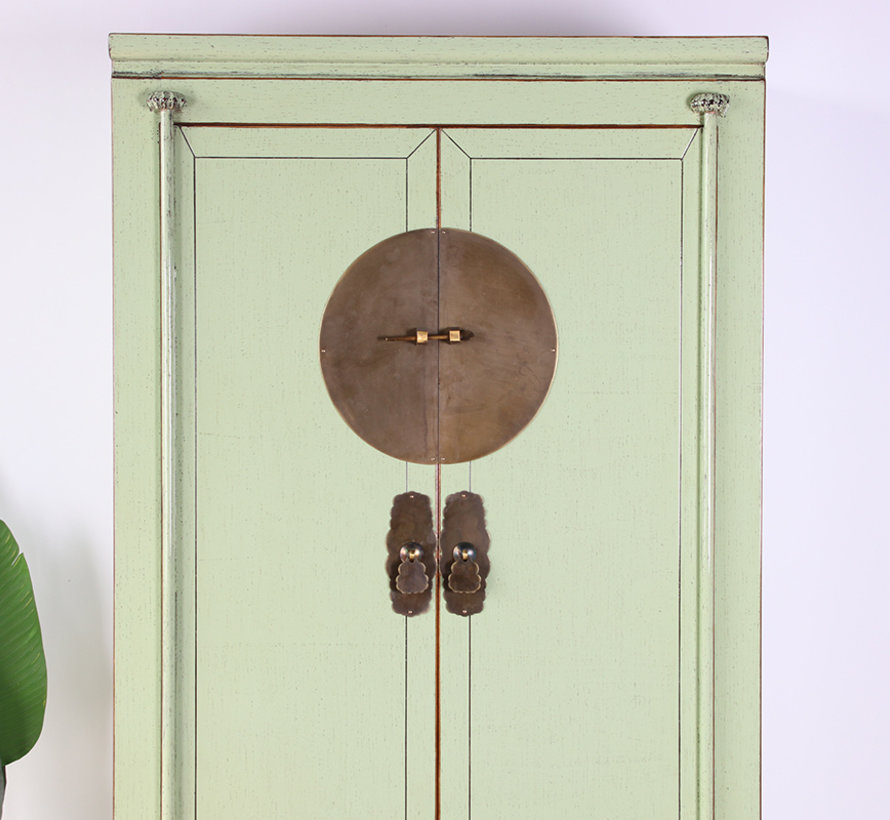 Chinese wedding cabinet solid wood 2 doors wardrobe mint
