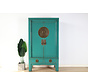 Chinese wedding cabinet solid wood 2 doors wardrobe tirquoise RAL5018