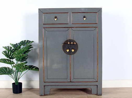 Yajutang Chinesische Kommode Asiatisch grau  RAL7005