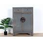 Chinese chest of drawers Oriental / Asian style gray  RAL7005