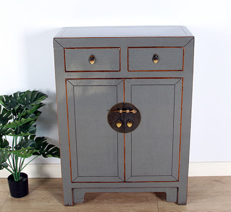 Chinese chest of drawers Oriental / Asian style gray  RAL7005