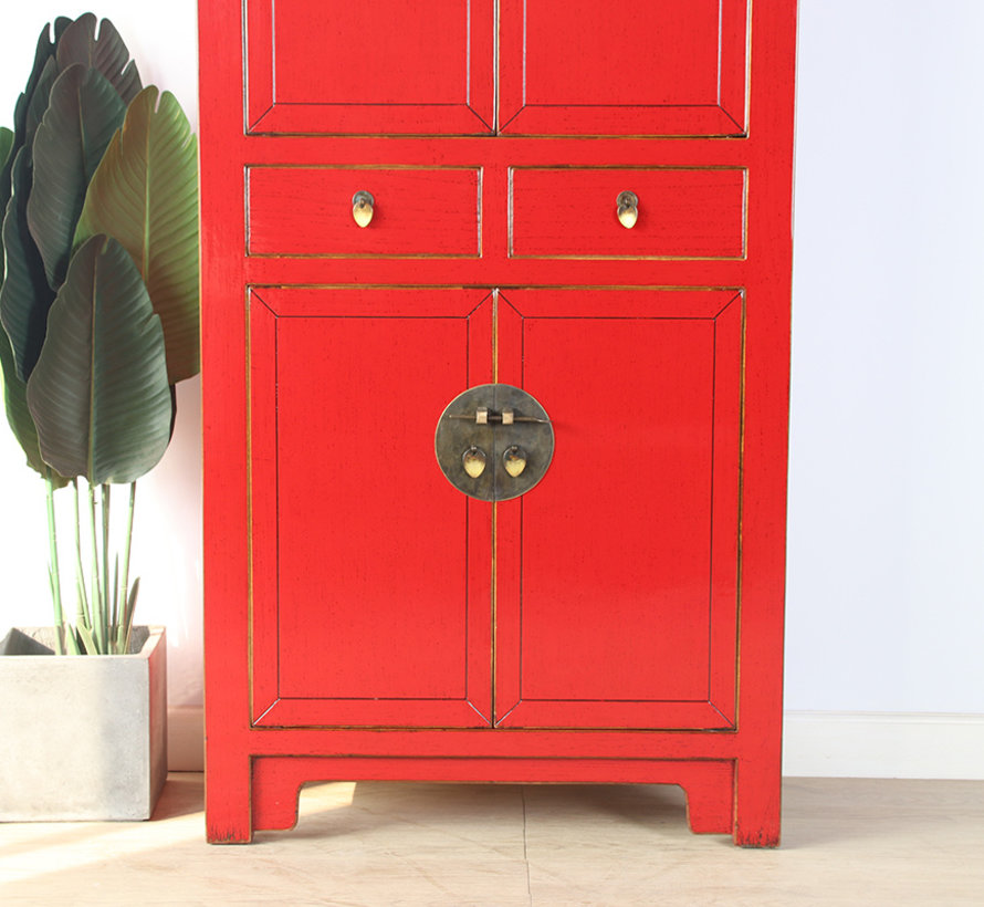Chinese dresser wedding cabinet red solid wood