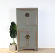 Yajutang Chinese dresser wedding cabinet gray