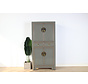 Chinese dresser wedding cabinet solid wood  gray  RAL7005