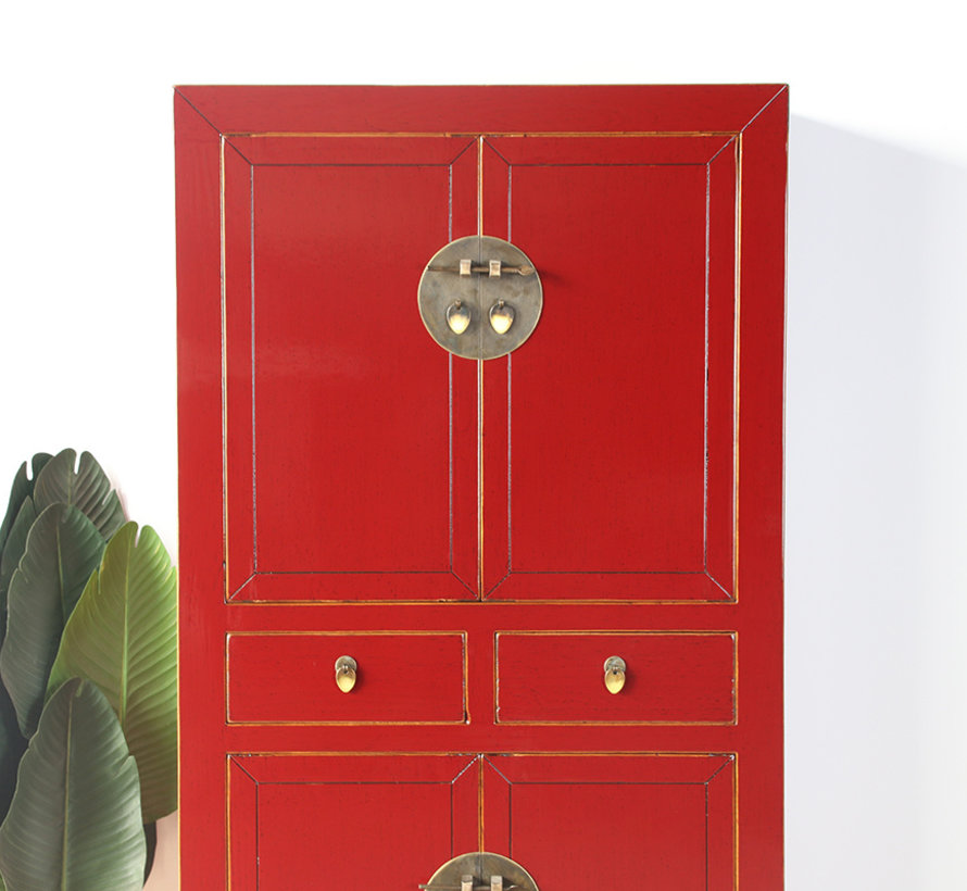 Chinese closet cabinet solid wood purple red