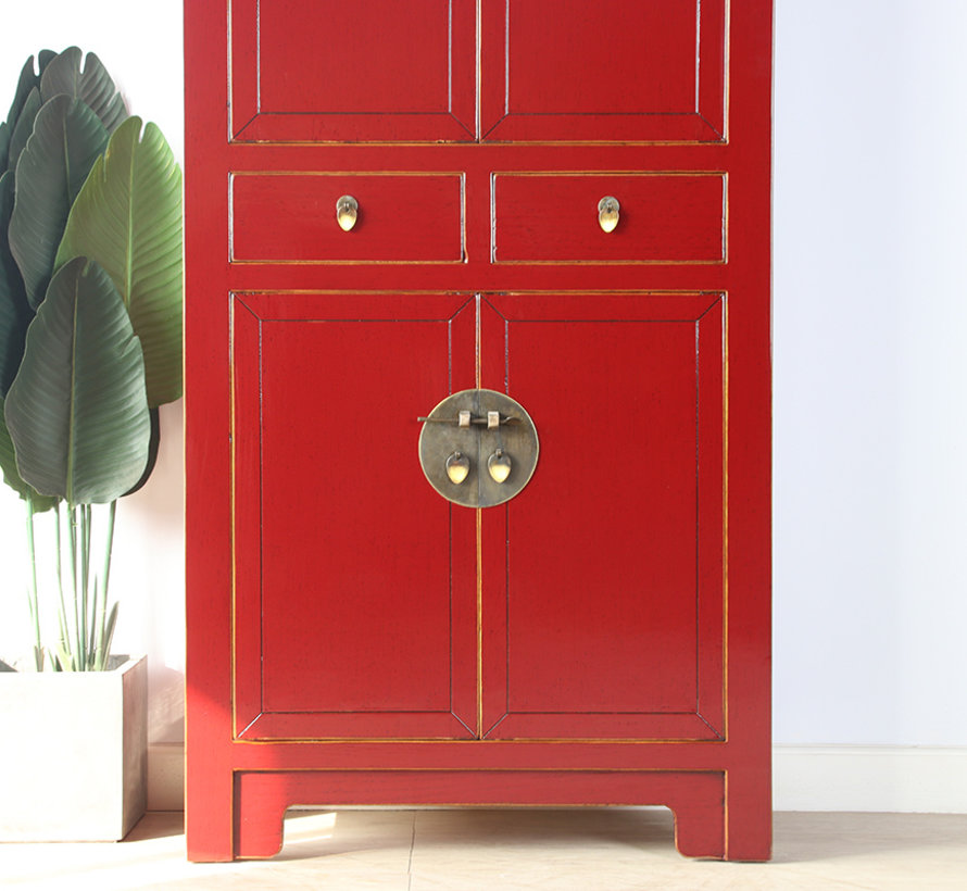 Chinese closet cabinet solid wood purple red