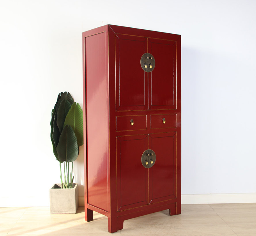 Chinese closet cabinet solid wood purple red