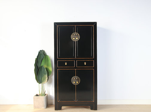 Yajutang Chinese dresser wedding cabinet black