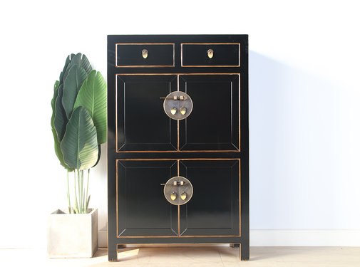 Yajutang china Kommode Schuhschrank schwarz