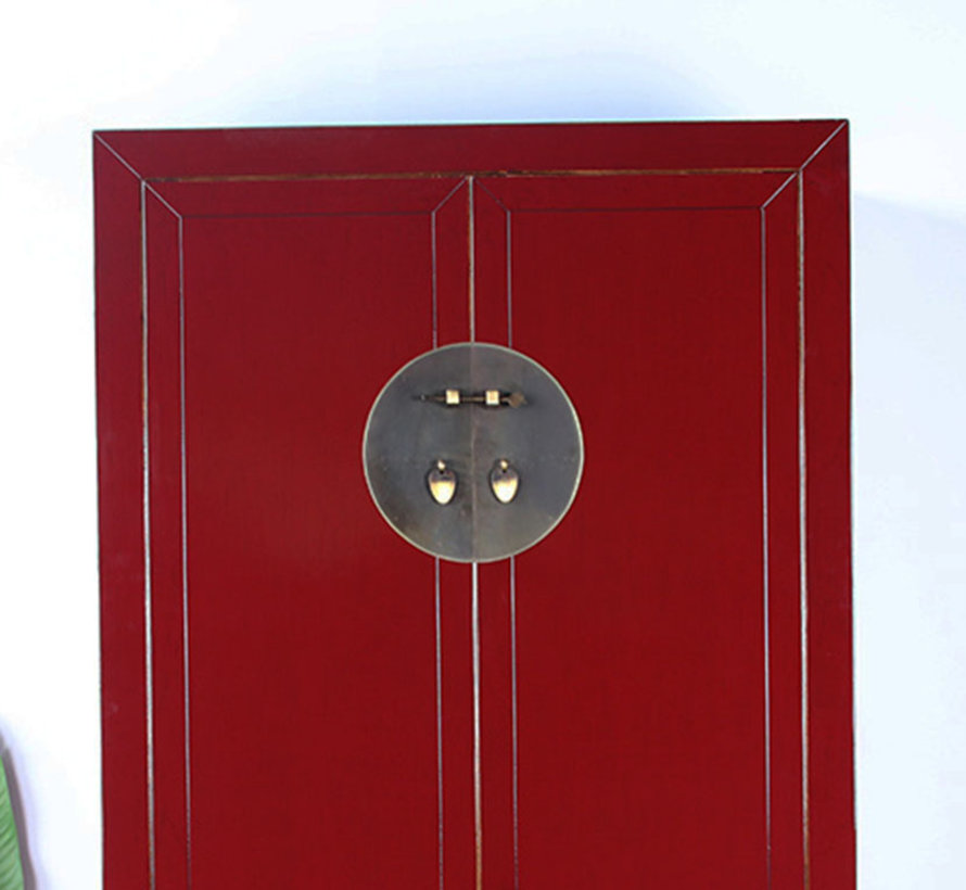 Chinese wedding wardrobe 2 doors 4 drawers purple red RAL3004