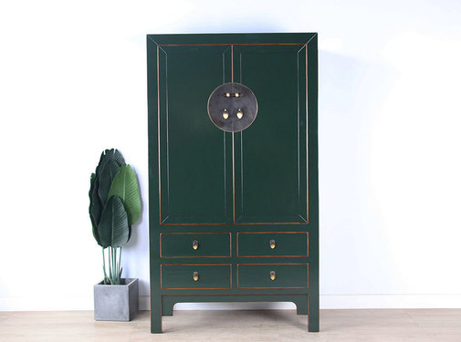 Yajutang Chinese wedding cabinet fir-green