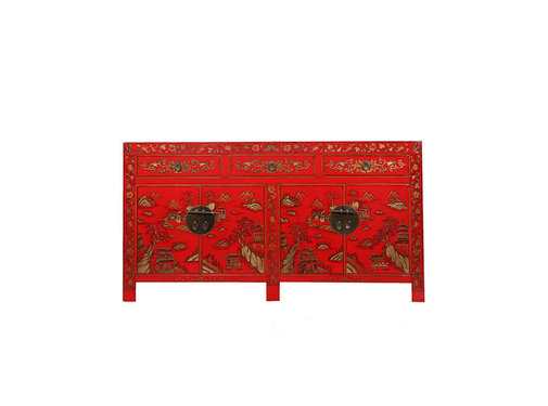 Yajutang sideboard hand gilt painting landscape