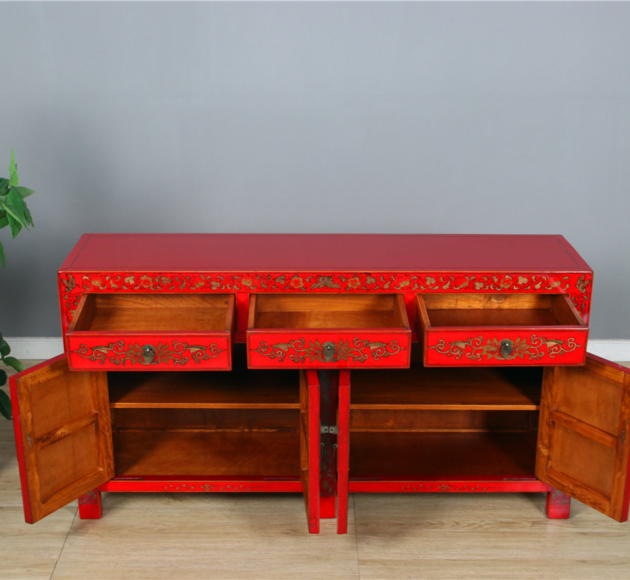 wunderschönes Sideboard mit Handvergoldung Bemalung landschaft