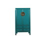 Chinese wedding cabinet 2 doors 4 drawers turquoise RAL5018