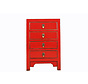 Chinese cabinet Chinese bedside cabinet solid wood China red