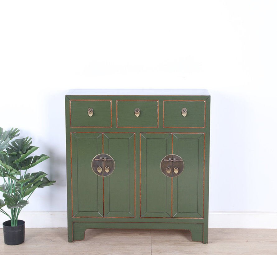 Chinese dresser 25 cm Deep  olive-green RAL6003