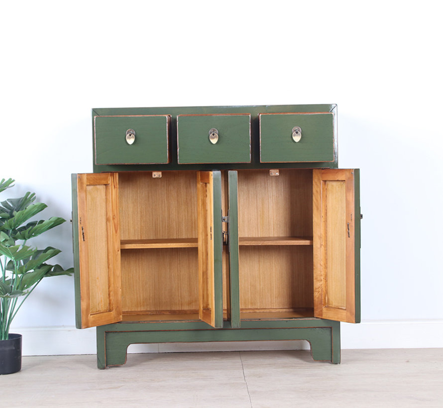 Chinese dresser 25 cm Deep  olive-green RAL6003