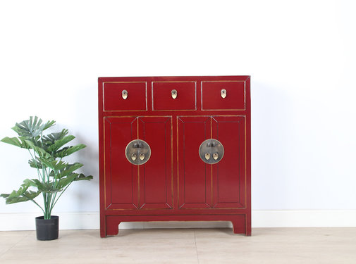 Yajutang Chinese sideboard Asian purple red RAL3004