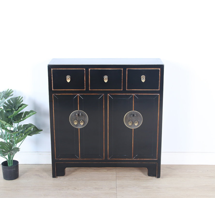 Chinese dresser 25 cm Deep Oriental / Asian style black