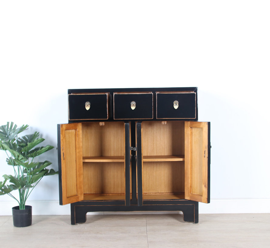 Chinese dresser 25 cm Deep Oriental / Asian style black