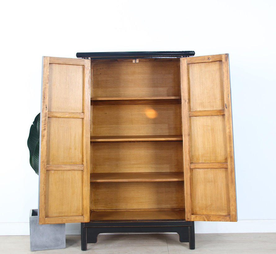 Chinese wedding cabinet 2 doors black