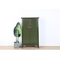 Chinese wedding cabinet 2 doors oliv green