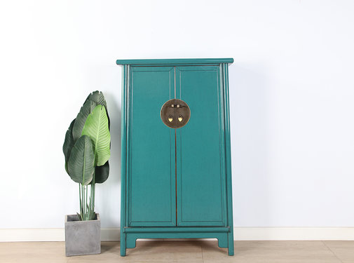 Yajutang Hochzeitschrank 2 Türen türkis RAL5018