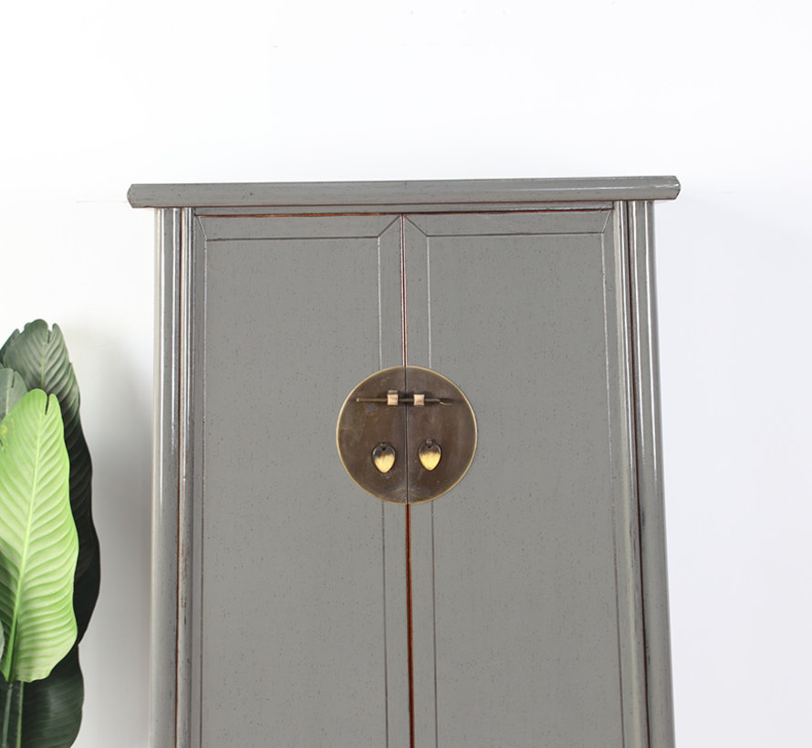 Chinese wedding cabinet 2 doors gray  RAL7005