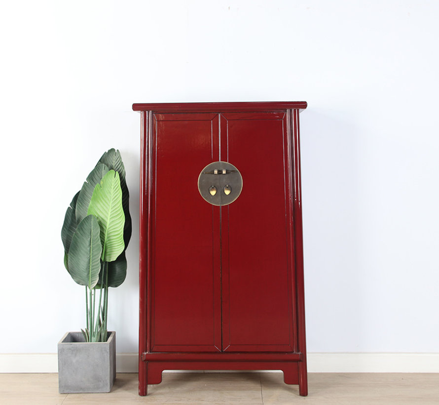 Chinese wedding cabinet 2 doors purple red RAL3004