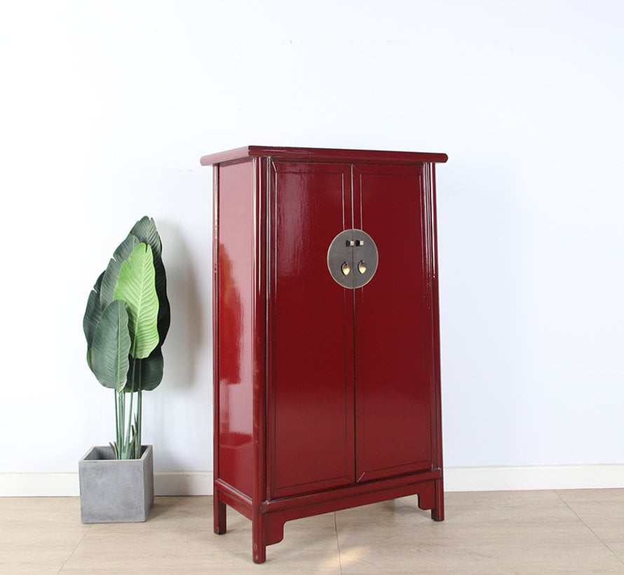 Chinese wedding cabinet 2 doors purple red RAL3004