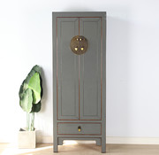 Yajutang Chinese wedding cabinet 2 doors closet gray