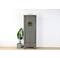 Chinese wedding cabinet solid wood 2 doors wardrobe gray  RAL7005