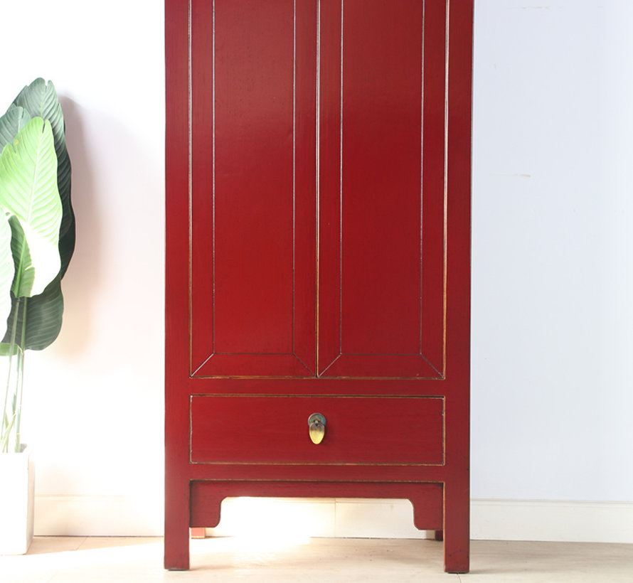 Chinese wedding cupboard  purple red RAL3004