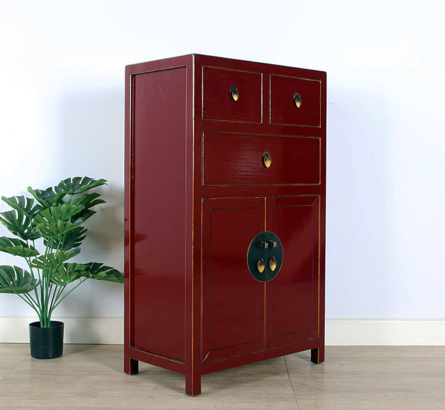 dresser sideboard 3 Schubladen 2 doors purple red RAL3004