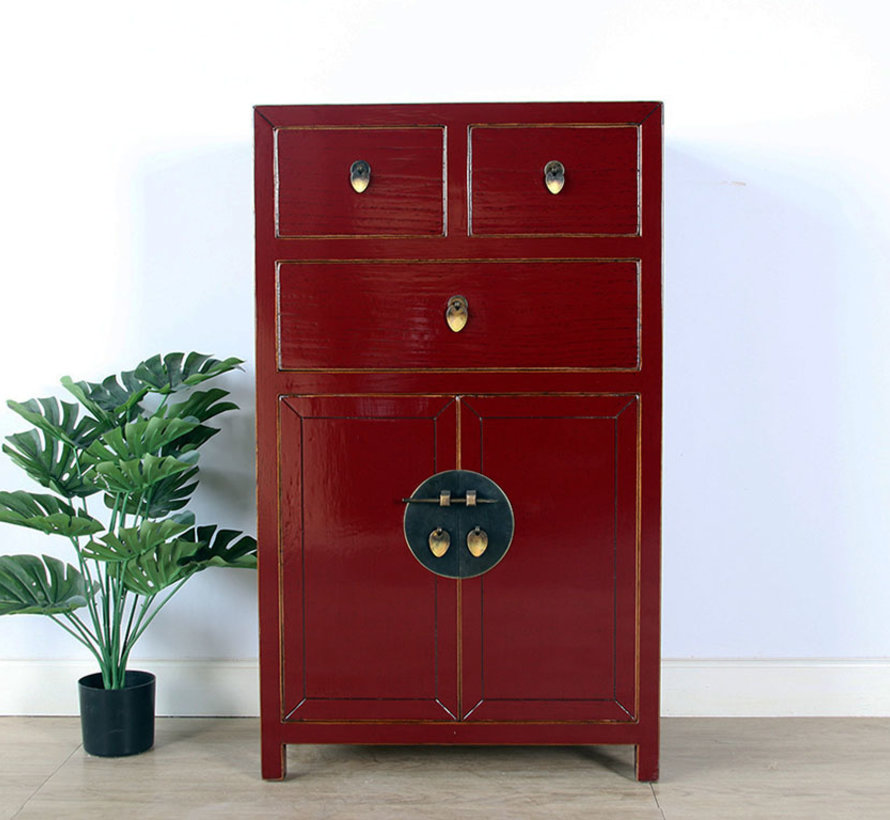 dresser sideboard 3 Schubladen 2 doors purple red RAL3004