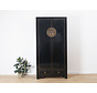 Chinese wedding cabinet 2 doors 2 drawers black