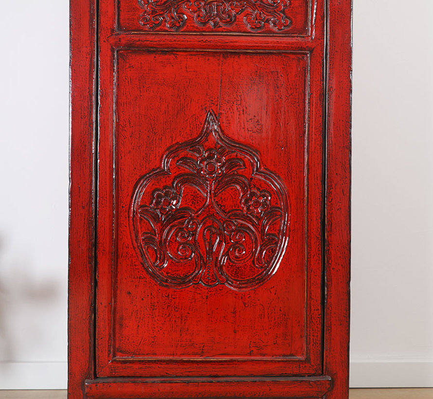 Chinese wedding cabinet  solid wood red
