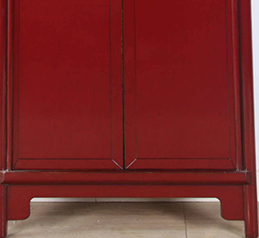 Chinese wedding cabinet 2 doors purple red RAL3004