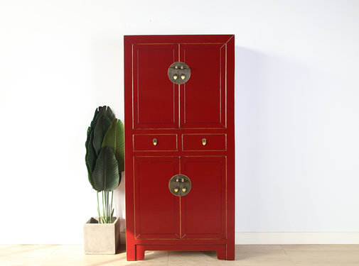 Yajutang Chinese closet  cabinet purple red RAL3004