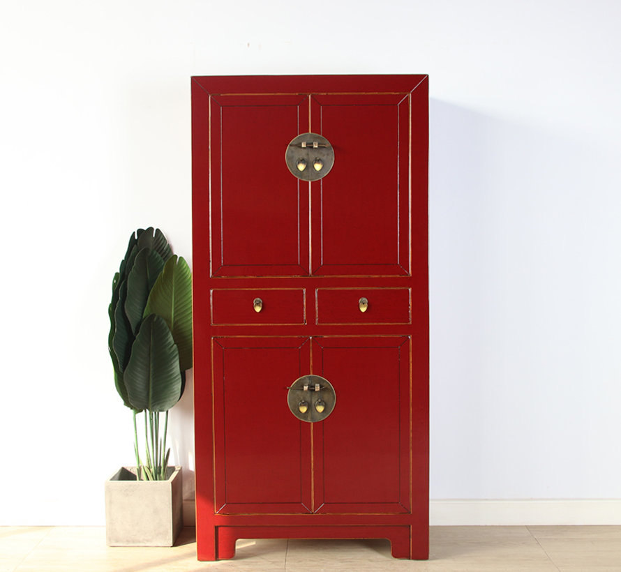 Chinese closet cabinet solid wood purple red