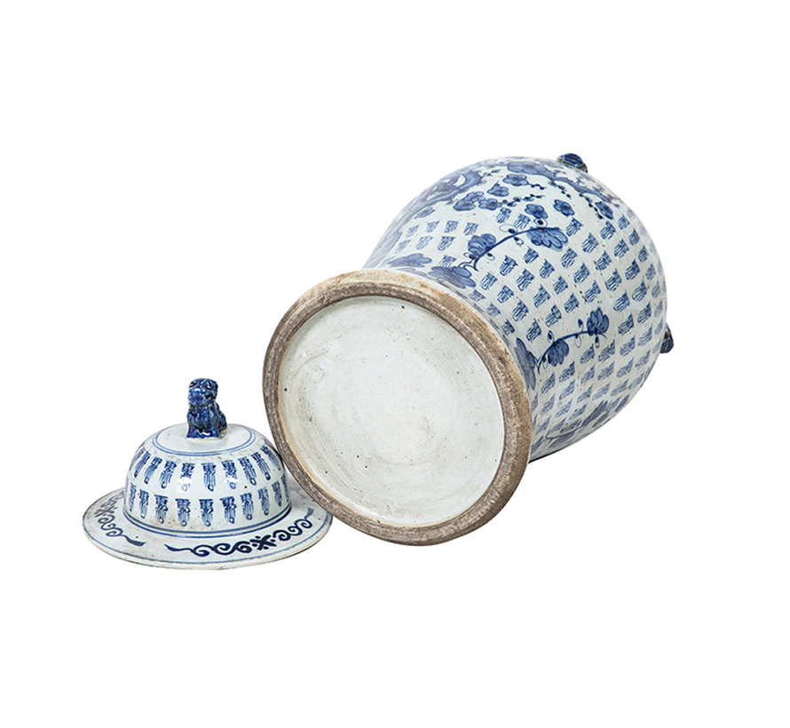 Chinese porcelain lidded vase50 cm high Ø 23cm